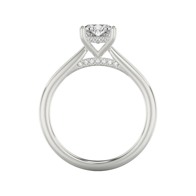 platinum hidden halo engagement rings
