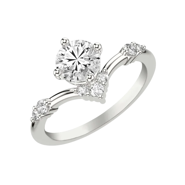 platinum unique engagement rings