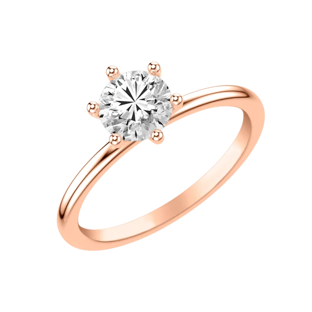 rose gold solitaire engagement rings