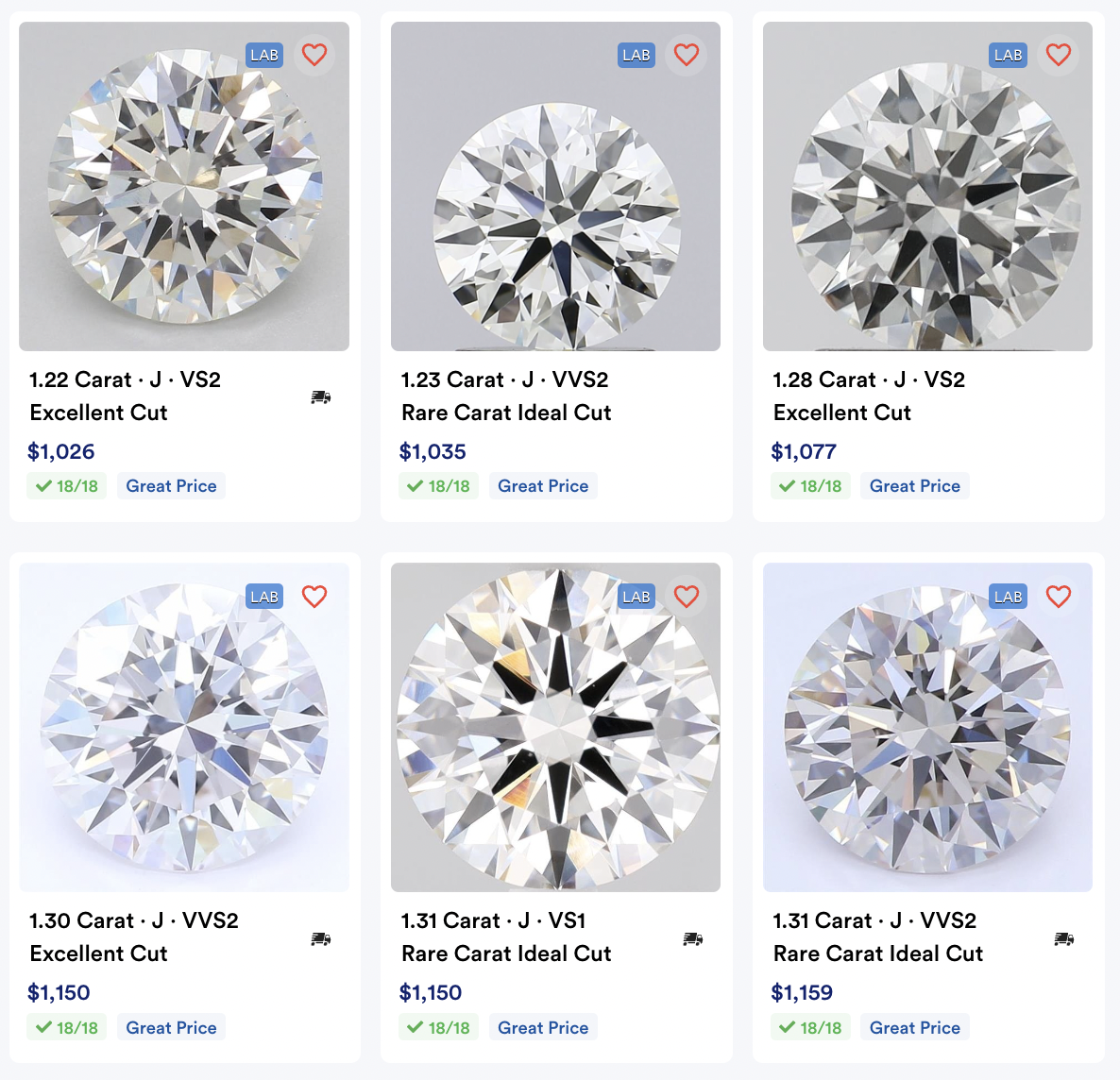 1 carat d color lab diamonds cost worth and compare pricing