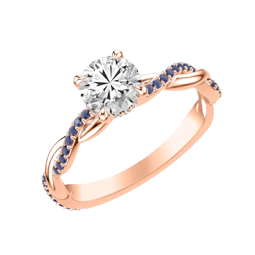 rose gold gemstone engagement rings