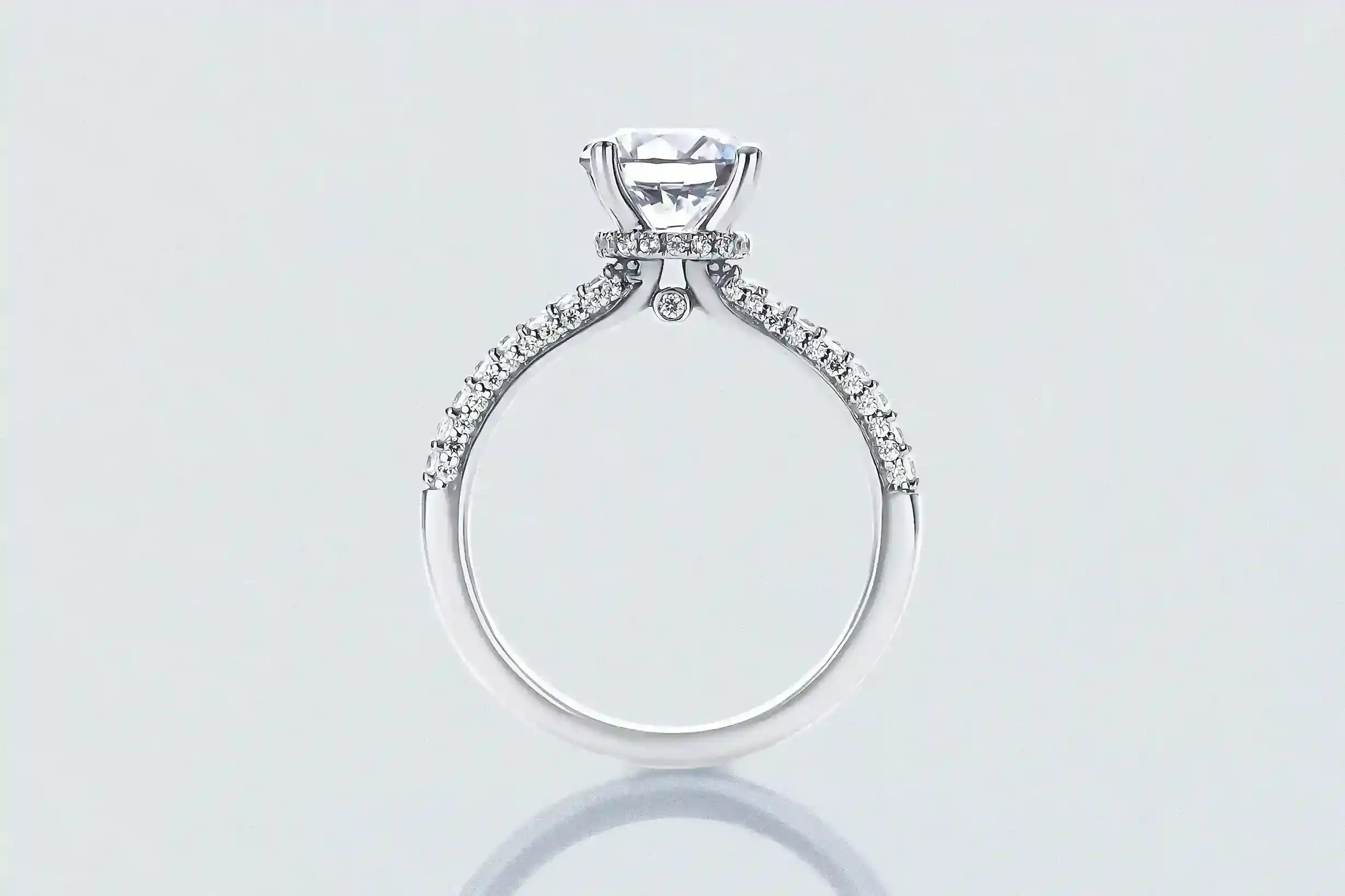 Hidden Halo engagement rings for women