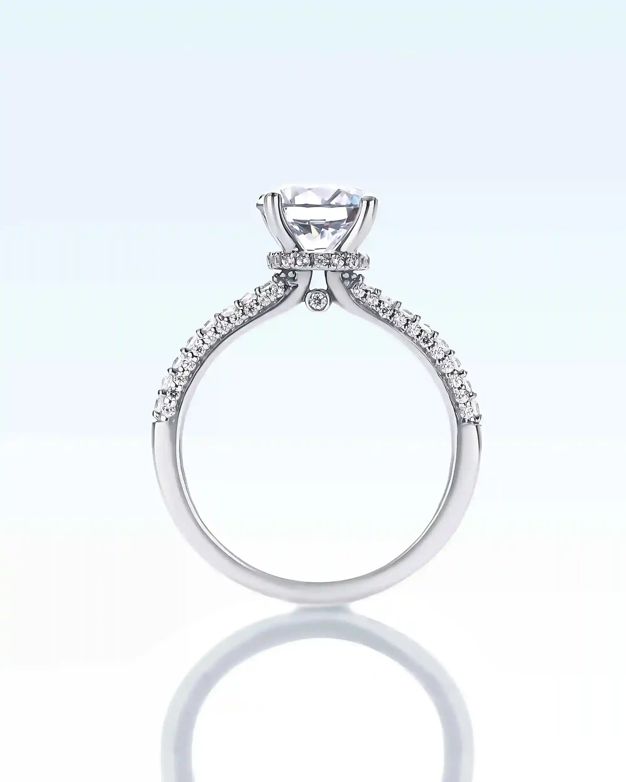 Hidden Halo engagement rings for women