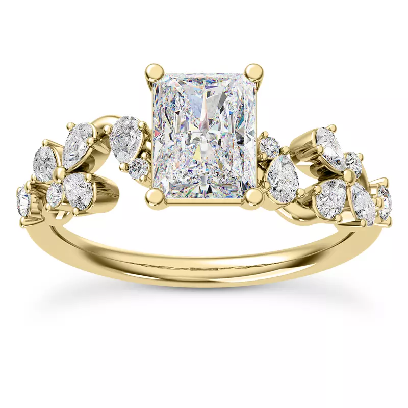 Olga Pear and Round Diamond Winding Engagement Ring.webp