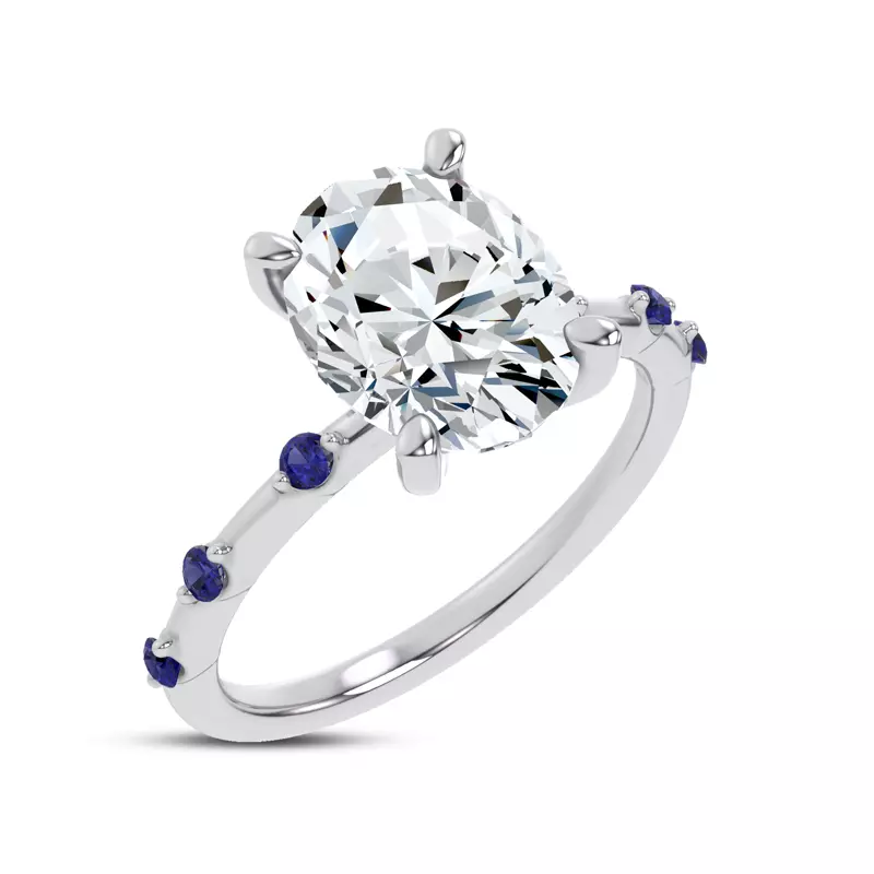 Starlight Spaced Blue Sapphire Engagement Ring.webp