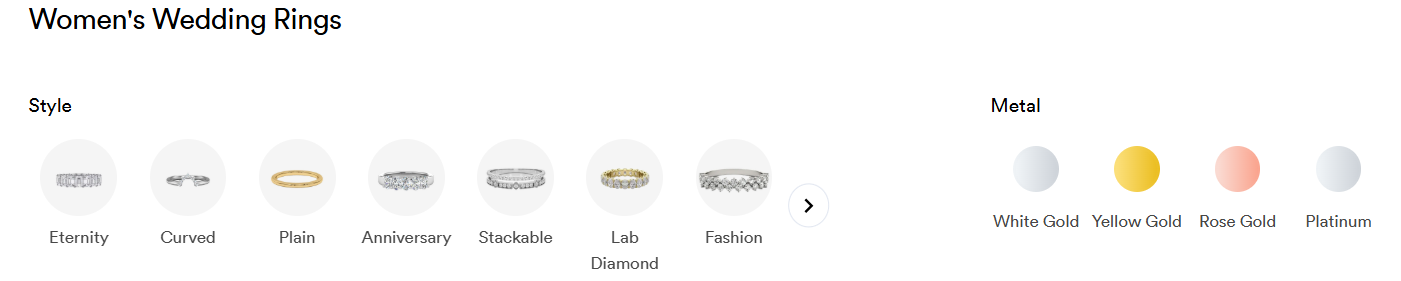 Women's Wedding Rings and Bands Collection from Rare Carat
