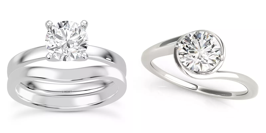 White Gold Engagement Ring Collection Of Rare Carat