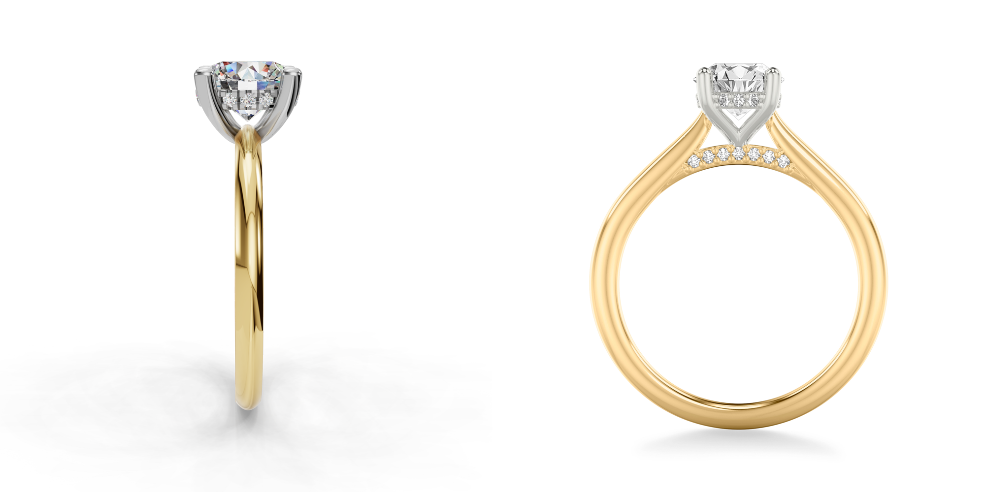 Two Tone Engagement Ring Collection Of Rare Carat.png