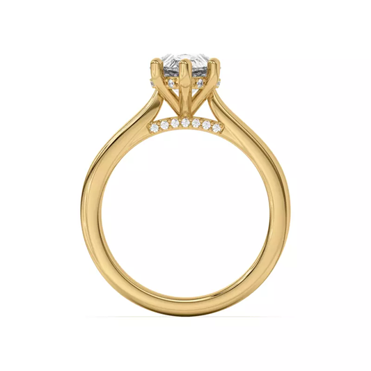 Sonja Diamond Bridge Hidden Halo Engagement Ring