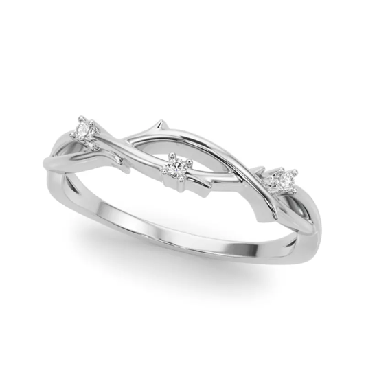 Diamond wedding ring in a white gold setting