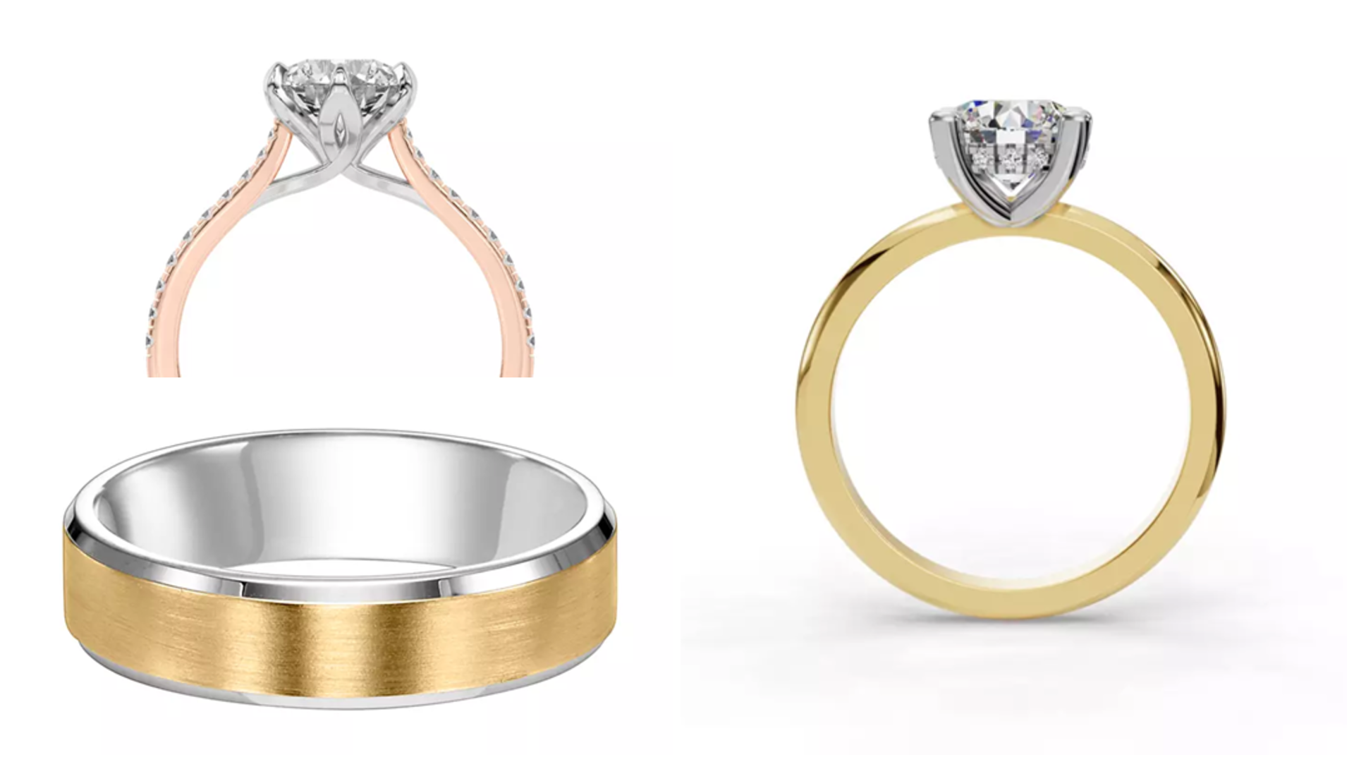 Mix and match wedding rings and bands from Rare Carat