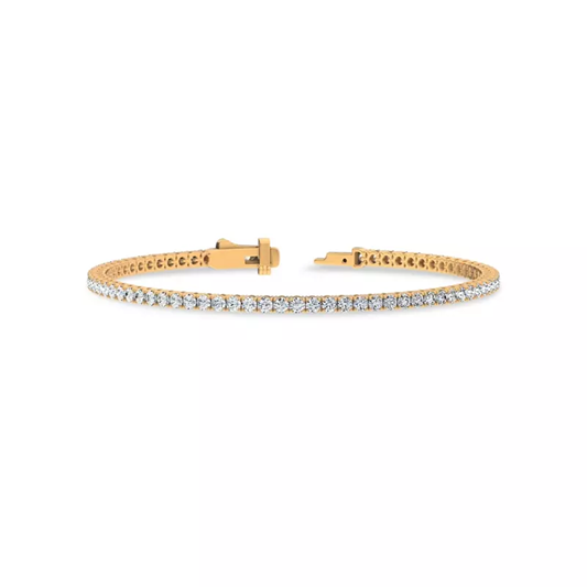 Four-Prong Lab Diamond Tennis Bracelet in 14K Yellow Gold available with exclusive Black Friday discounts