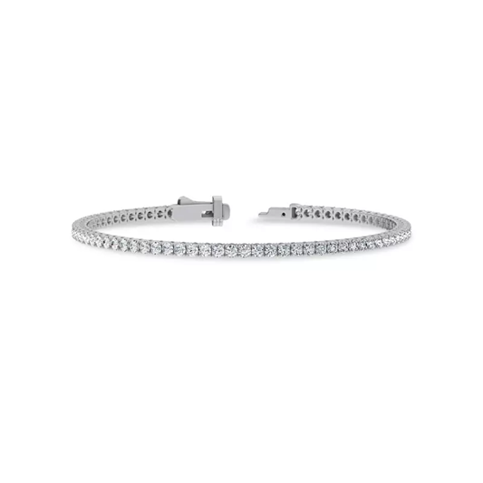 Four-Prong Lab Diamond Tennis Bracelet in 14K White Gold available with exclusive Black Friday discounts