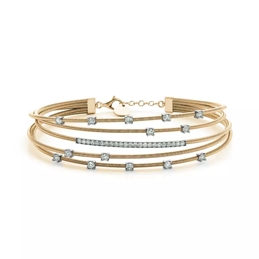 Rare Carat's best-selling Five-Row Lab Diamond Flex Cuff Bracelet in Yellow Gold available with Black Friday discounts