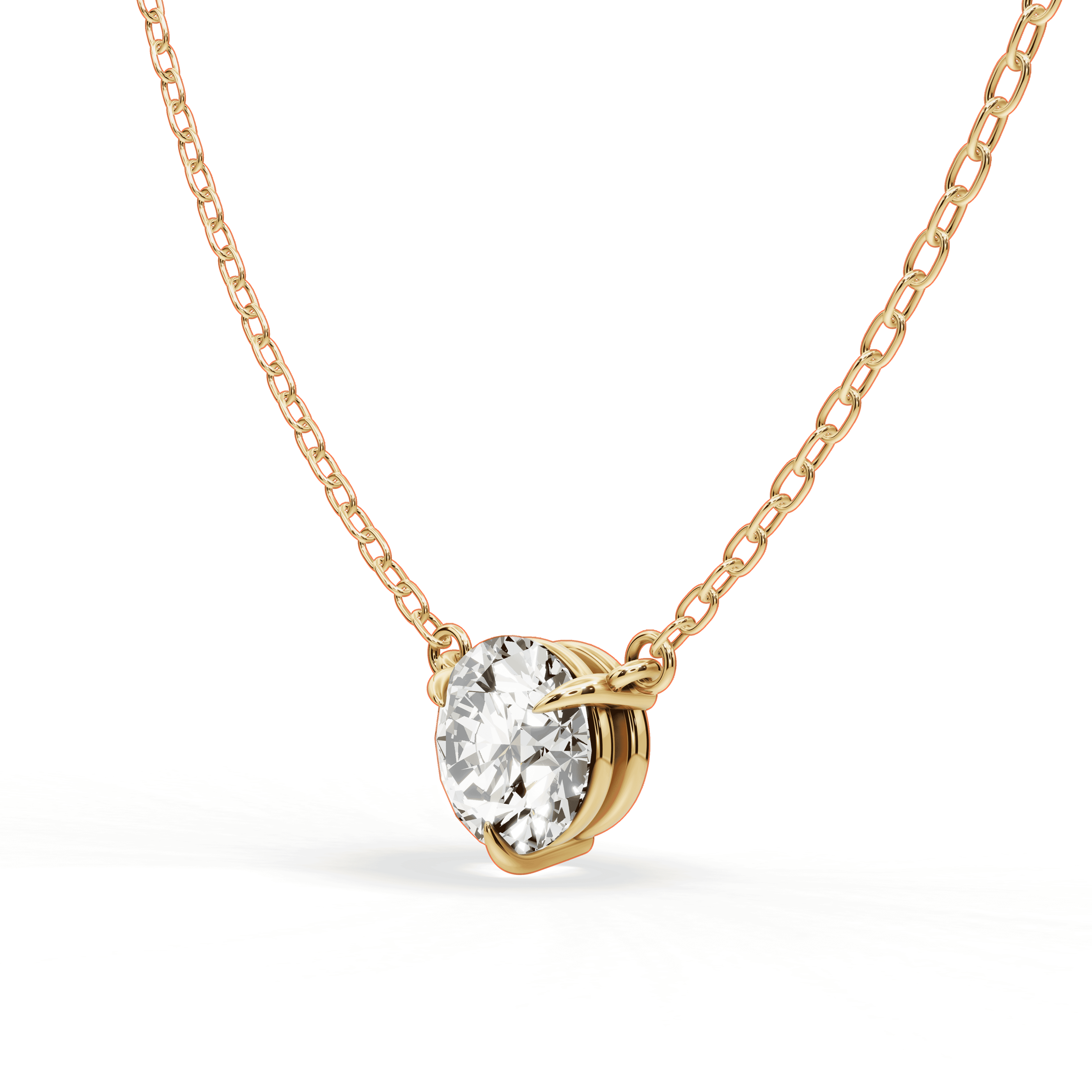 Rare Carat's best-selling 3-Prong Lab Diamond Solitaire Necklace in 14K Yellow Gold, available with Black Friday discounts