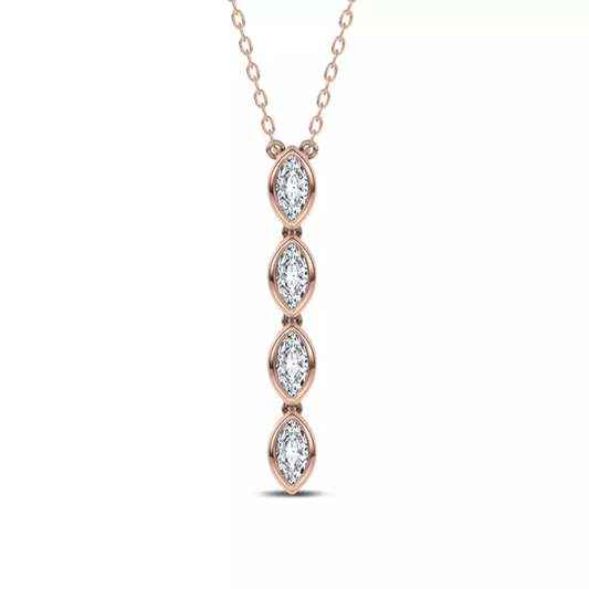 Rare Carat's best-selling Maravina Vine Lab Drop Pendant by Christian Siriano in 14K Rose Gold, available with Black Friday discounts