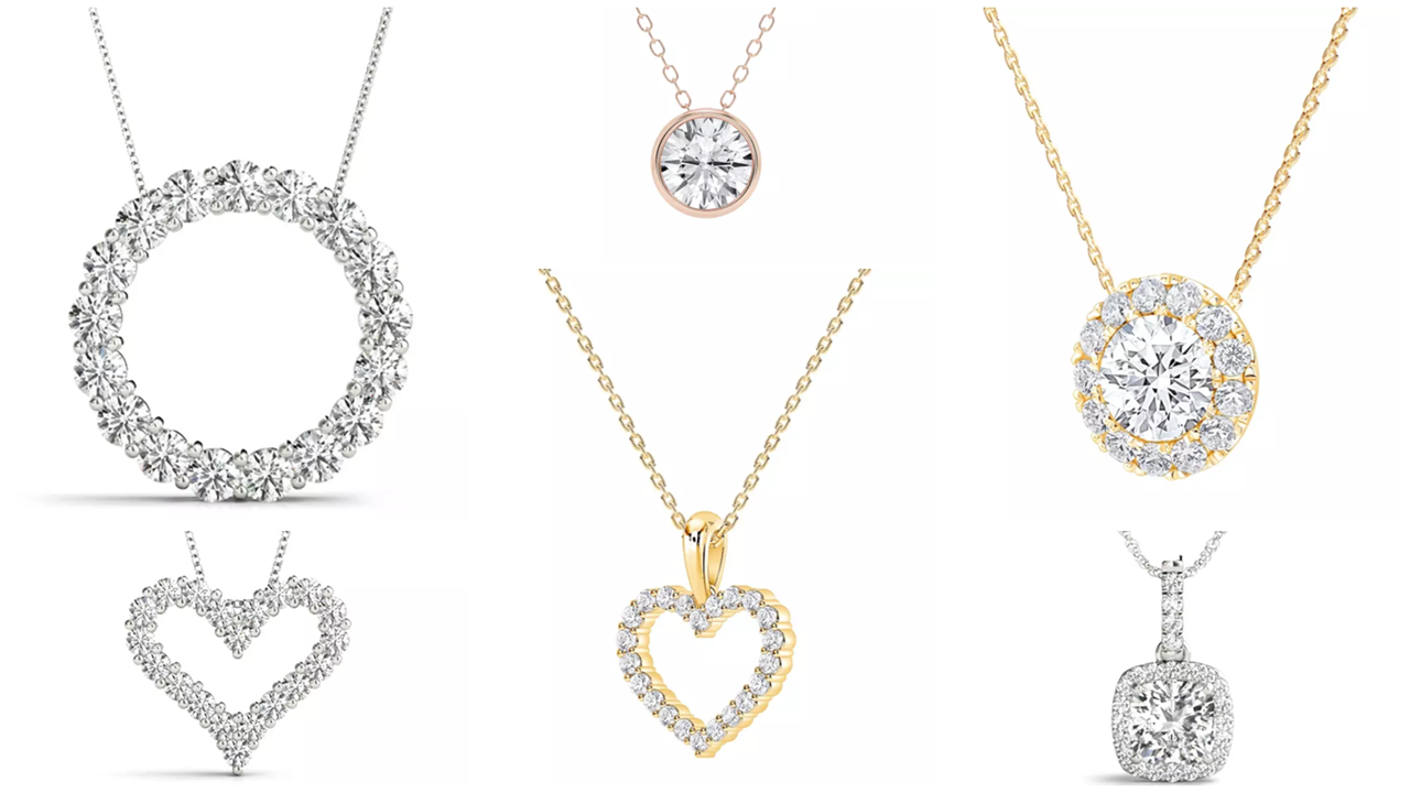 Black Friday diamond necklace and pendant collection from Rare Carat