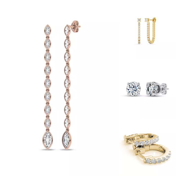 Composite image of best-selling Diamond Earring Collection From Rare Carat, available with Black Friday discounts