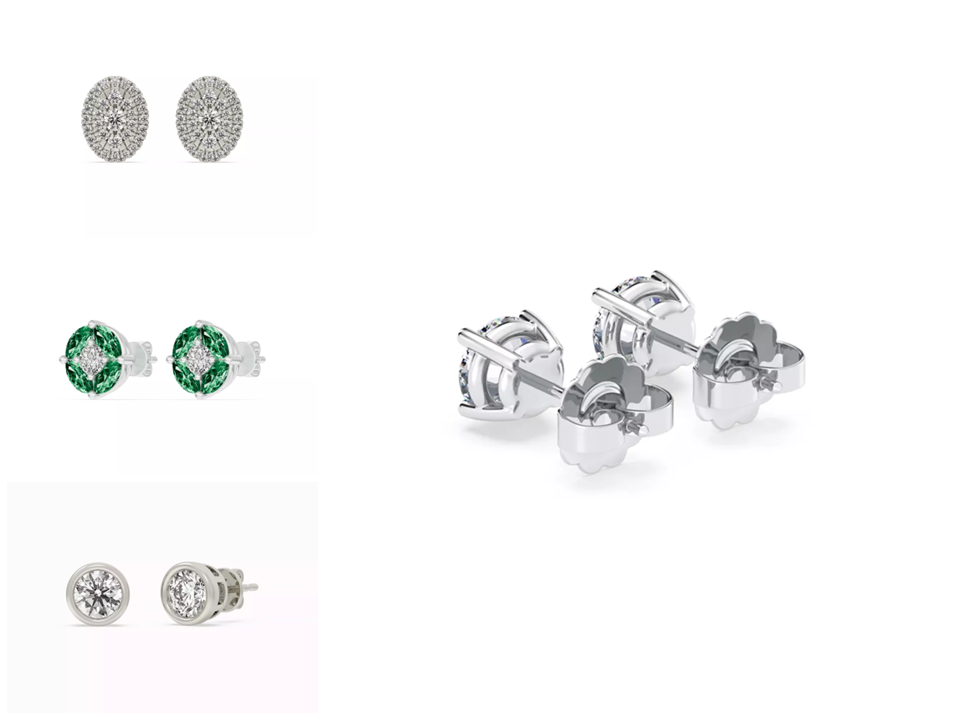 A composite image of Best-selling Silver Earrings From Rare Carat in different designs and styles