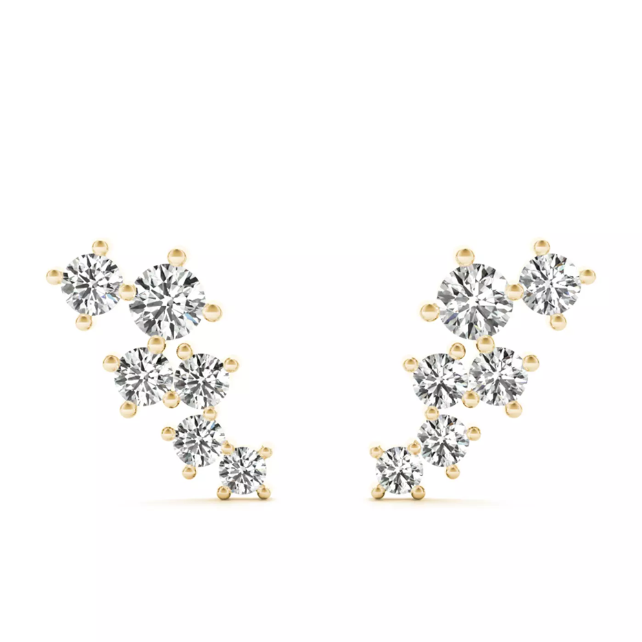 Best-selling Scattered Lab Diamond Climber Earrings, perfect for last-minute Valentine's Day gifting