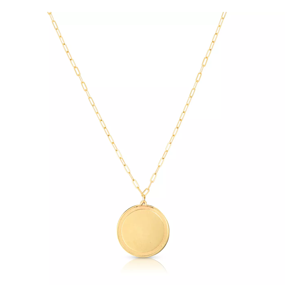 Best-selling Round Medallion Gold Necklace for Valentine's Day