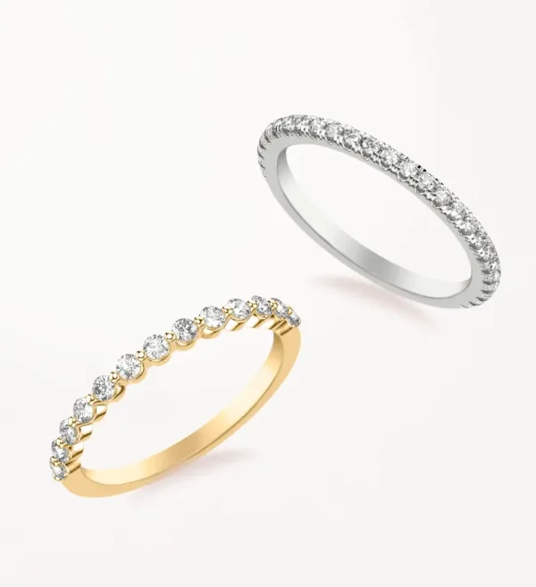 women's wedding rings white and yellow gold metals