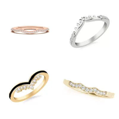 Composite image of Wedding Band Collection From Rare Carat, one of the best places to buy diamond wedding bands