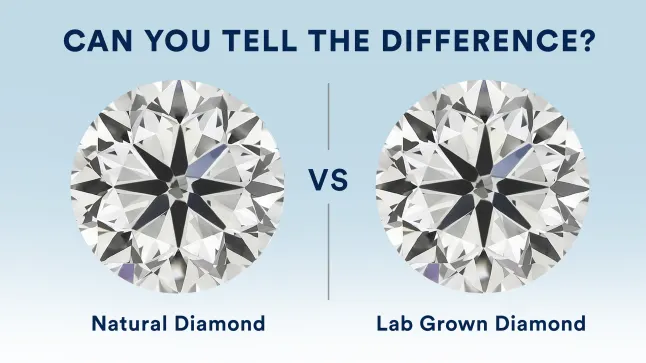 Lab grown diamonds vs Natural diamonds side by side
