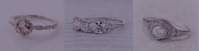 Blog header vintage cut engagement rings