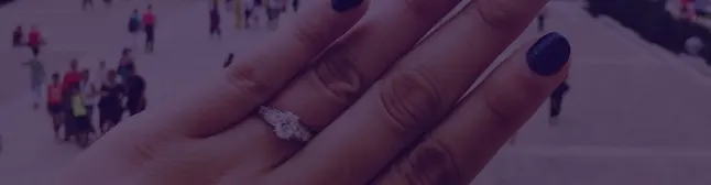 Blog header with engagement ring