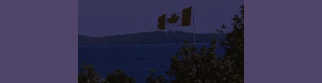 blog header with Canadian flag