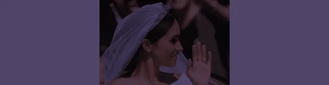 blog header with Megan Markle in wedding dress