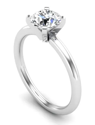 A 4 prong solitaire diamond ring setting 