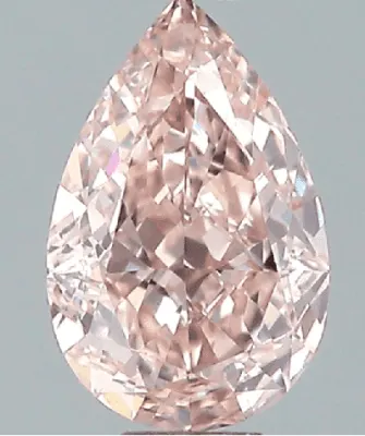 A fancy pink pear shaped natural diamond 