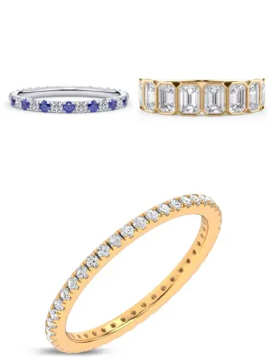 Bestselling eternity rings from Rare Carat, one of the best places to buy eternity rings