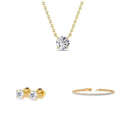 Composite image of bestsellers from Rare Carat, one of the best online diamond jewelry stores 