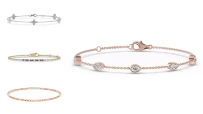 composite image of bestsellers which can help you decide Where to Buy a Lab-Grown Diamond Bracelet Without Overpaying