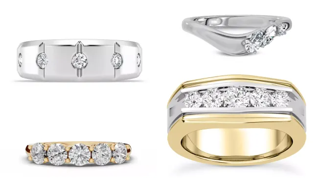 Wedding Band Collection From Rare Carat, one of the best places for wedding bands Header