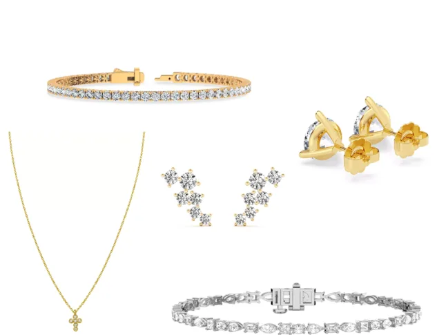 Composite image of Lab Diamond Jewelry considered the Best Valentine's Day Gift Ideas For Her 
