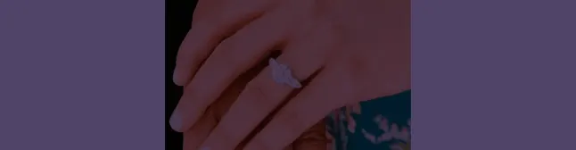 blog header with engagement ring