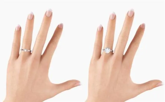 diamond carat size ring/diamond hand viewer 