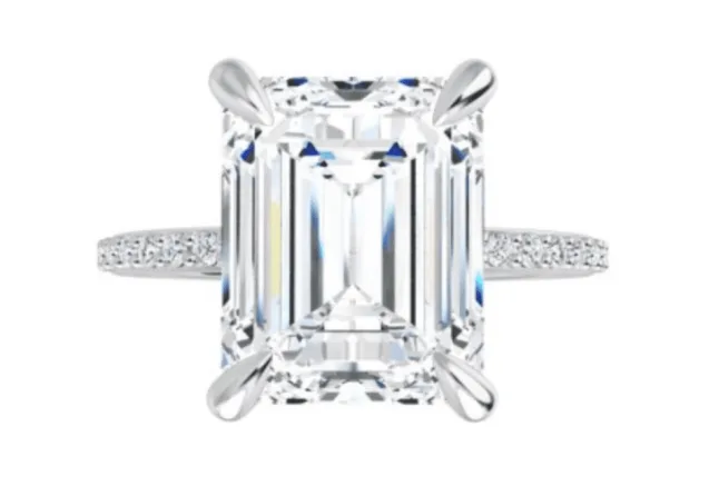 Step into glamour with emerald cut engagement ring
