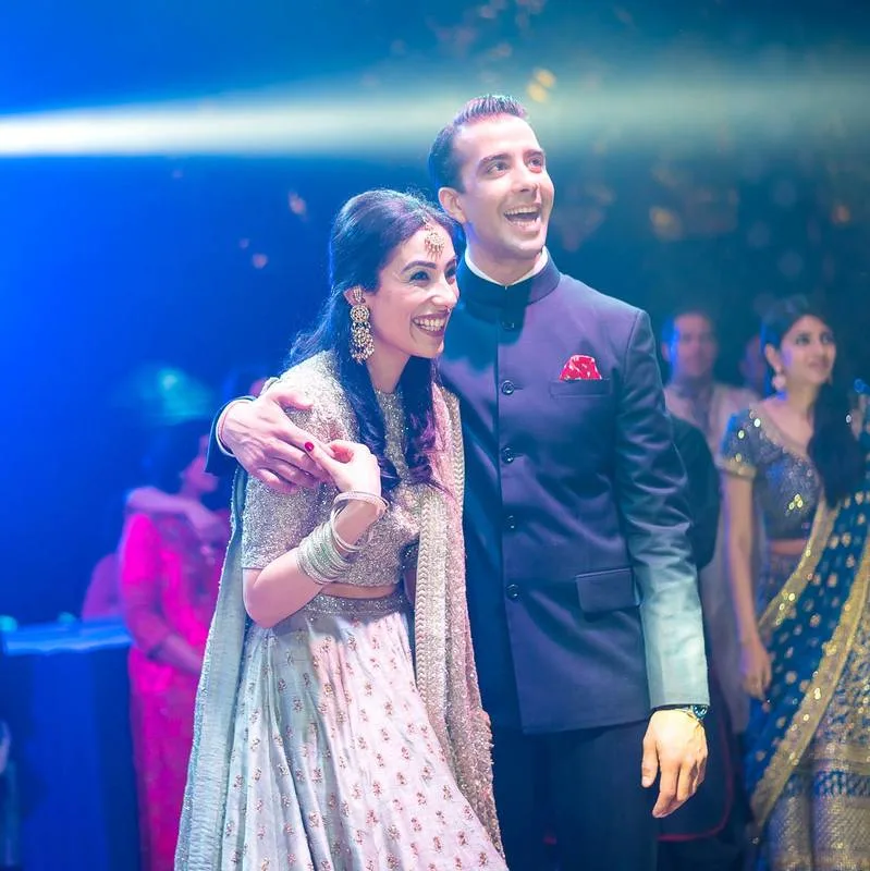 Rare Carat CEO Ajay Anand with his wife on their wedding day
