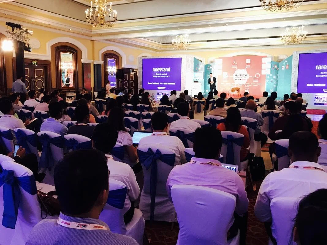 Rare Carat CEO Ajay Anand speaking at NASSCOM with audience
