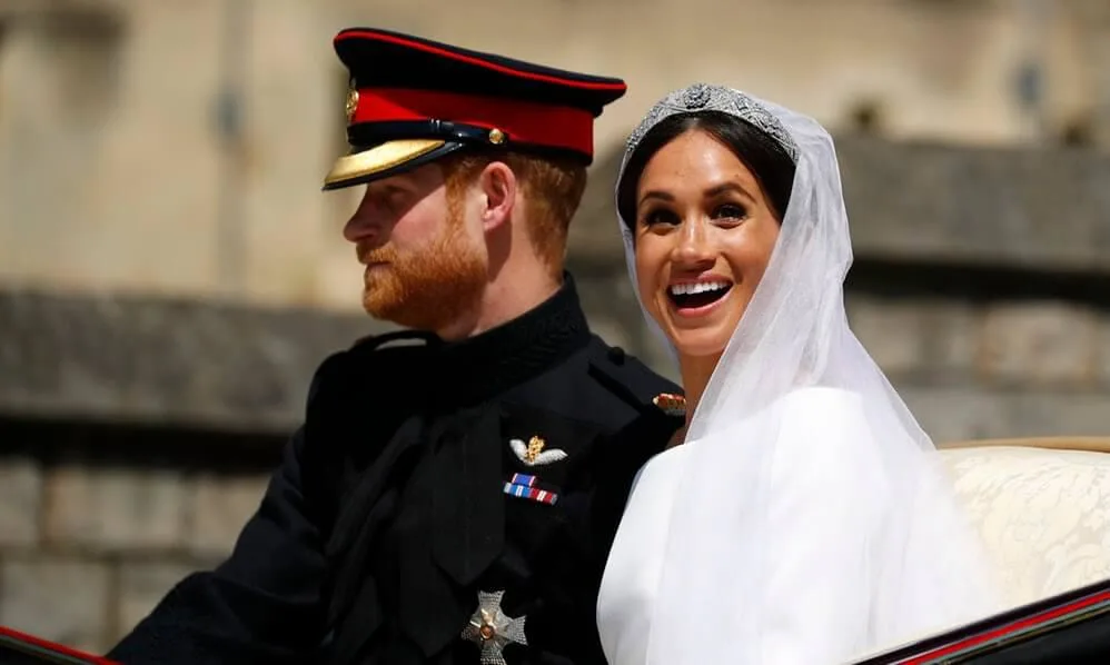 Megan Markle on her wedding day with Prince Harry