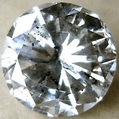 Non-transparent crystal diamond inclusions