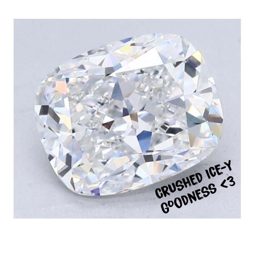 Crushed ice cushion diamond