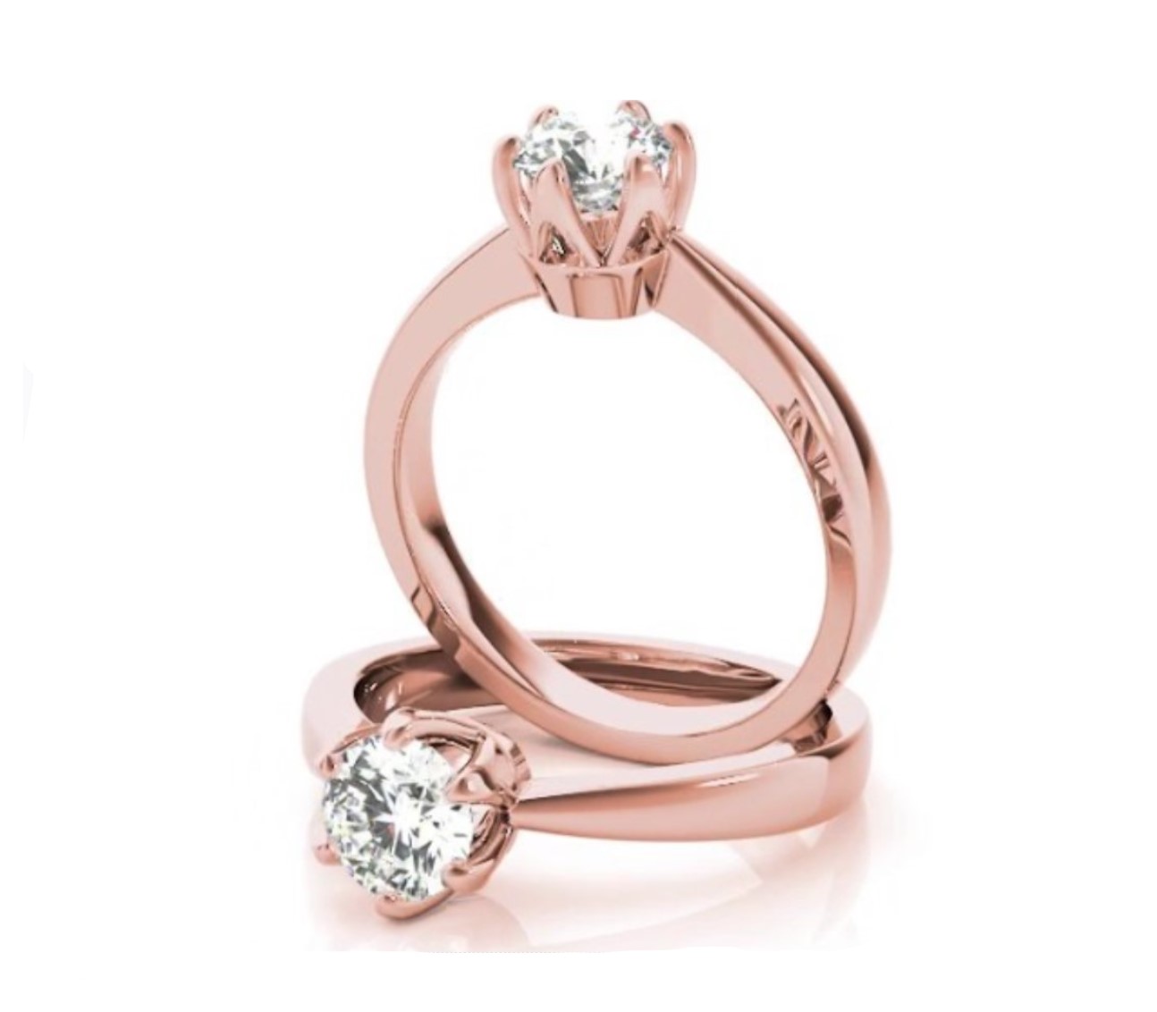 A diamond tulip ring setting