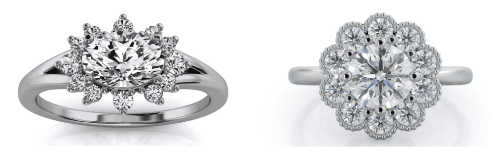 Cluster rings Enagement Ring Styles