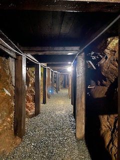 Inside a gem mine